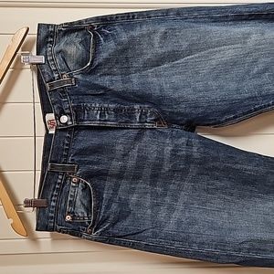 Levi's Mens 501 Dark Blue Button Fly Straight Leg Denim Jeans